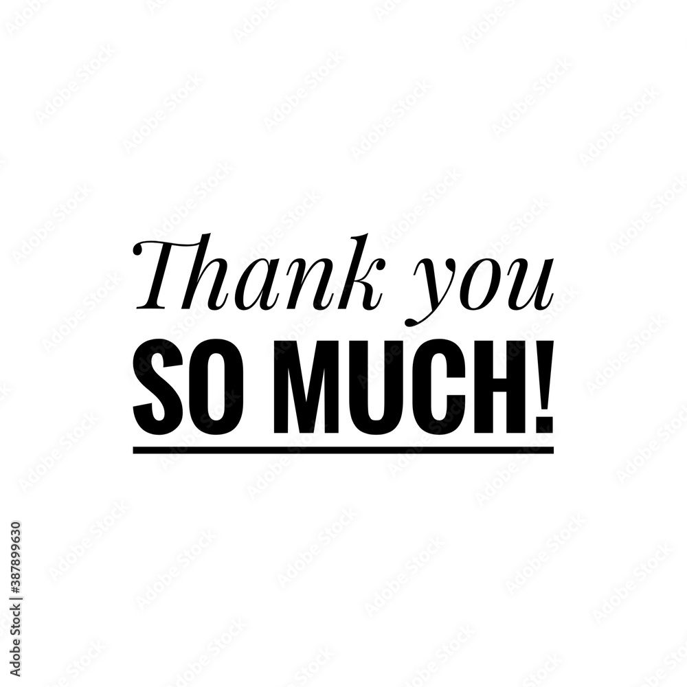 Thank You Word Illustration  / Lettering / Sign /To print /For web/app / Design