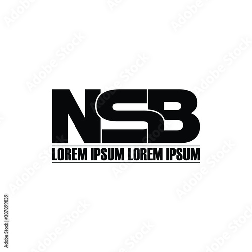 Letter NSB monogram logo design vector