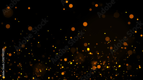 Abstract background shining gold particles. Shimmering Glittering Particles With Bokeh Particles Background. Flickering Particles. New year and Christmas background. 
