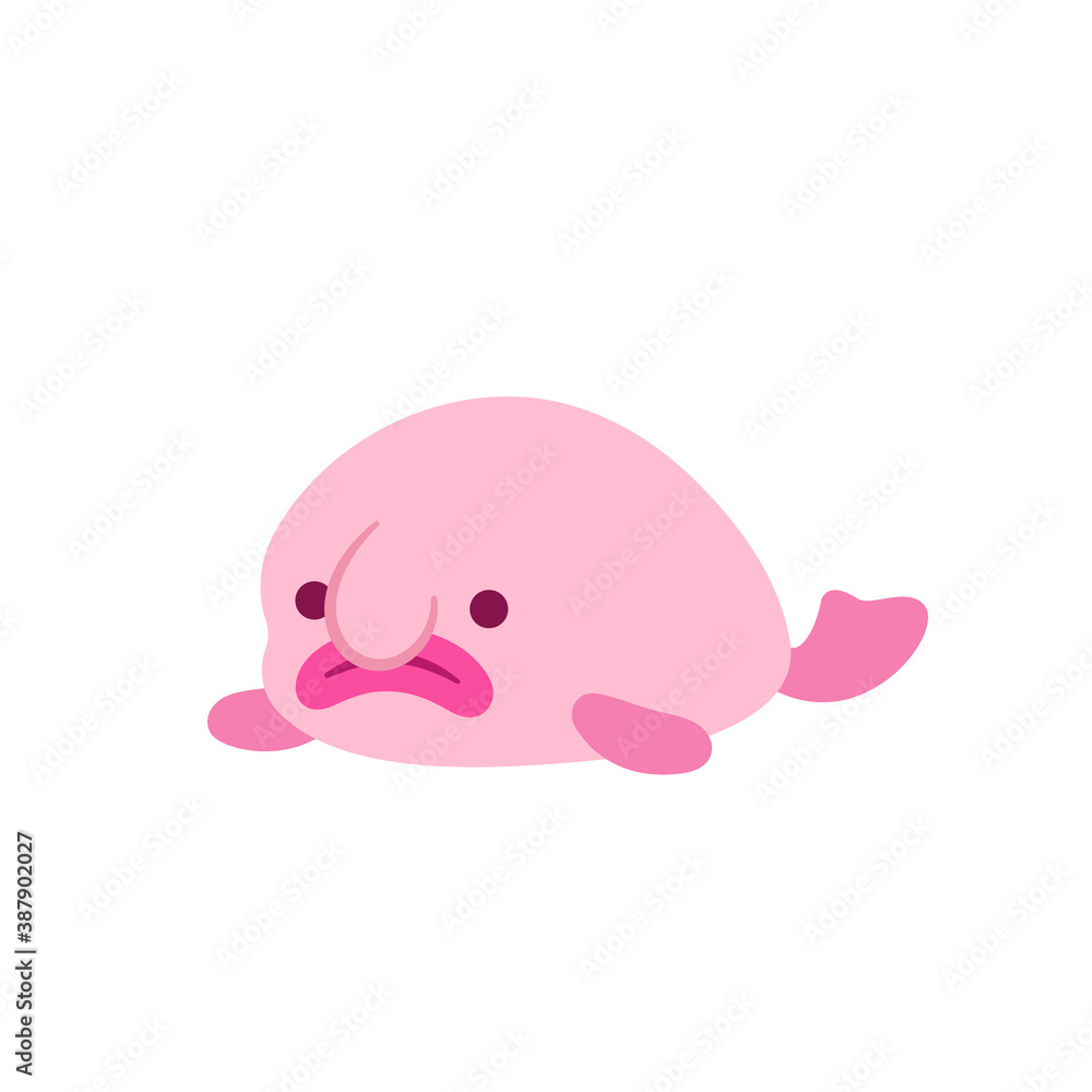 Fototapeta premium Blobfish - Flat Design