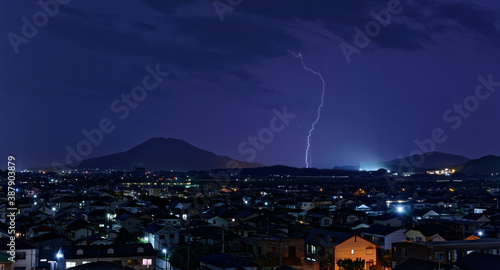 lightning in fukuoka nishi ward kyushu japan