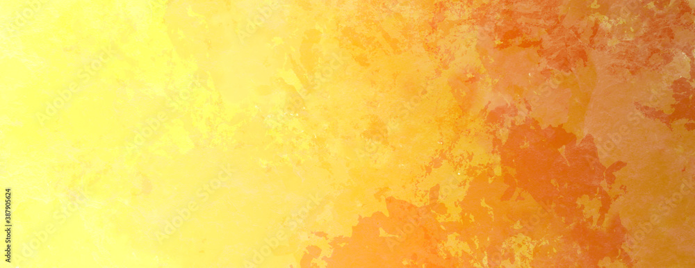 Watercolor background in yellow and orange painting with gradient painted texture and grunge in abstract design, abstract autumn backgrounds or paper - obrazy, fototapety, plakaty 