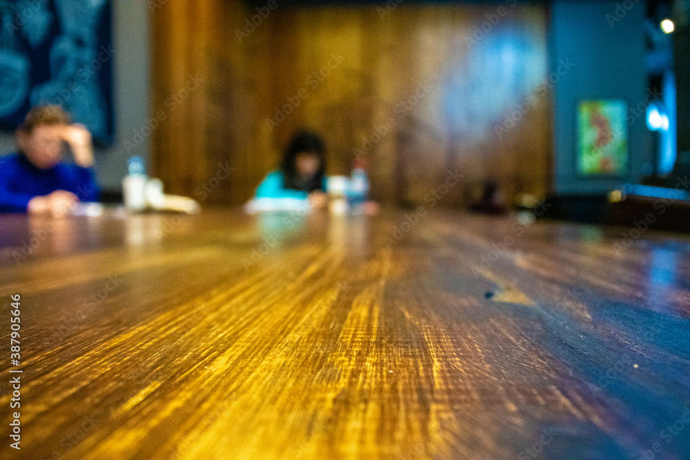 Neat wooden table background Neat wooden table background