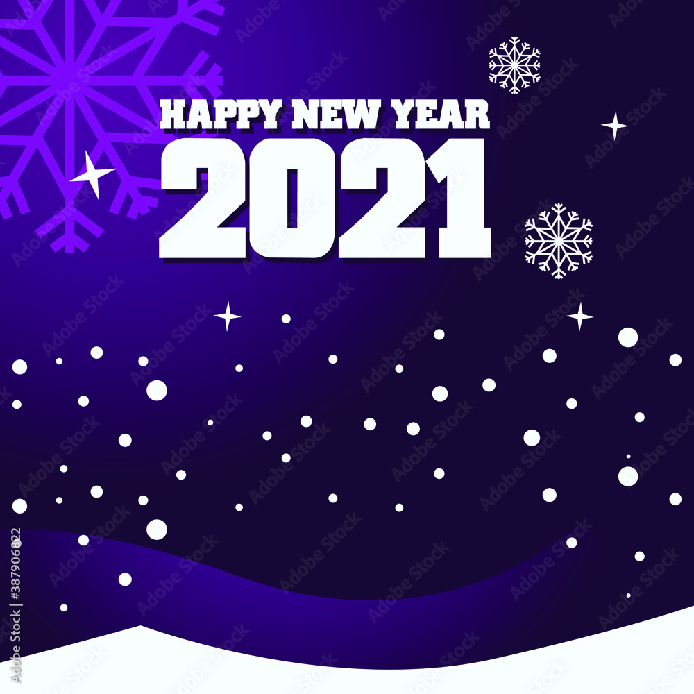 Happy new year 2021 background illustration vector