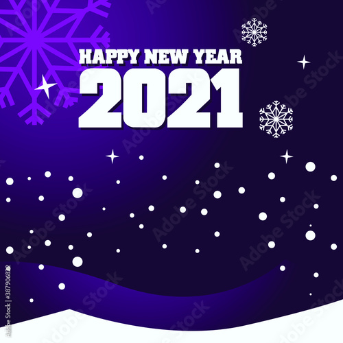 Happy new year 2021 background illustration vector