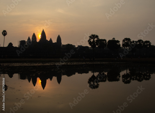 Angkor Wat Sunrise Silhouette  Siem Reap