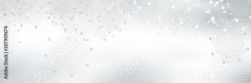 Gray halftone pattern with white line motion and network connection backdrop wallpaper. Clean Grey geometric background.