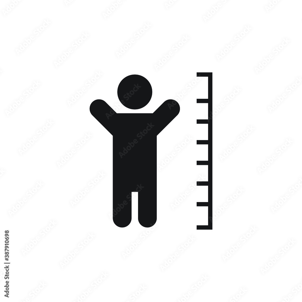 Height icon design isolated on white background Height icon design isolated on white background