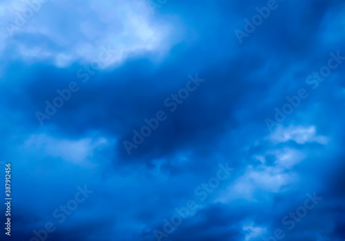 Cloudy sky background, Cloudy sky before rain come, blue background.