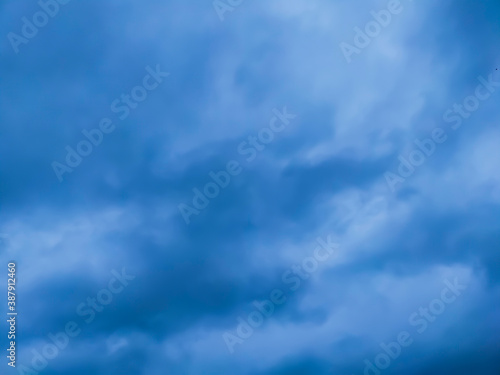 Cloudy sky background, Cloudy sky before rain come, blue background.