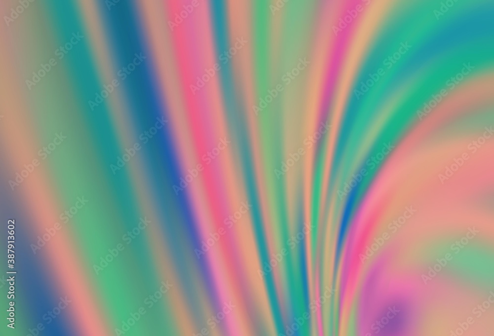 Obraz premium Light Blue, Green vector blurred shine abstract template.