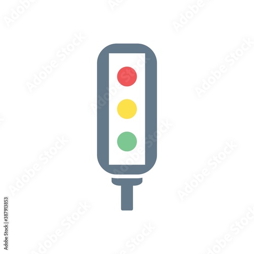 Traffic Light Flat Icon Vector Logo Template Illustration