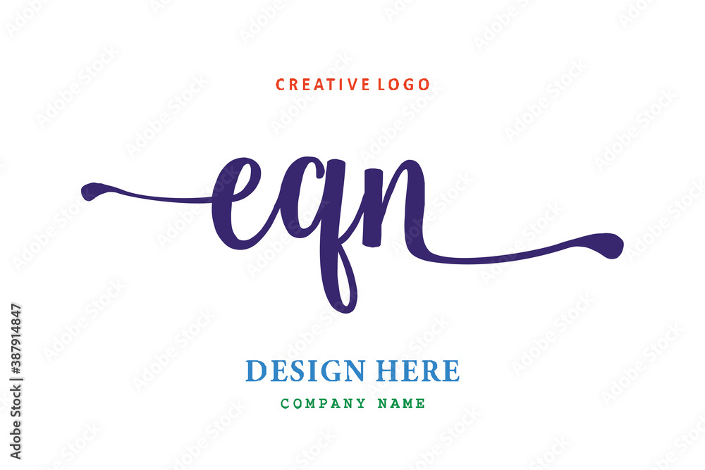EQN lettering logo is simple, easy to understand and authoritativePrint EQN lettering logo is simple, easy to understand and authoritativePrint
