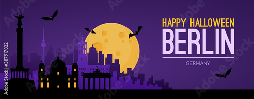 Berlin, Germany. Halloween holiday background.