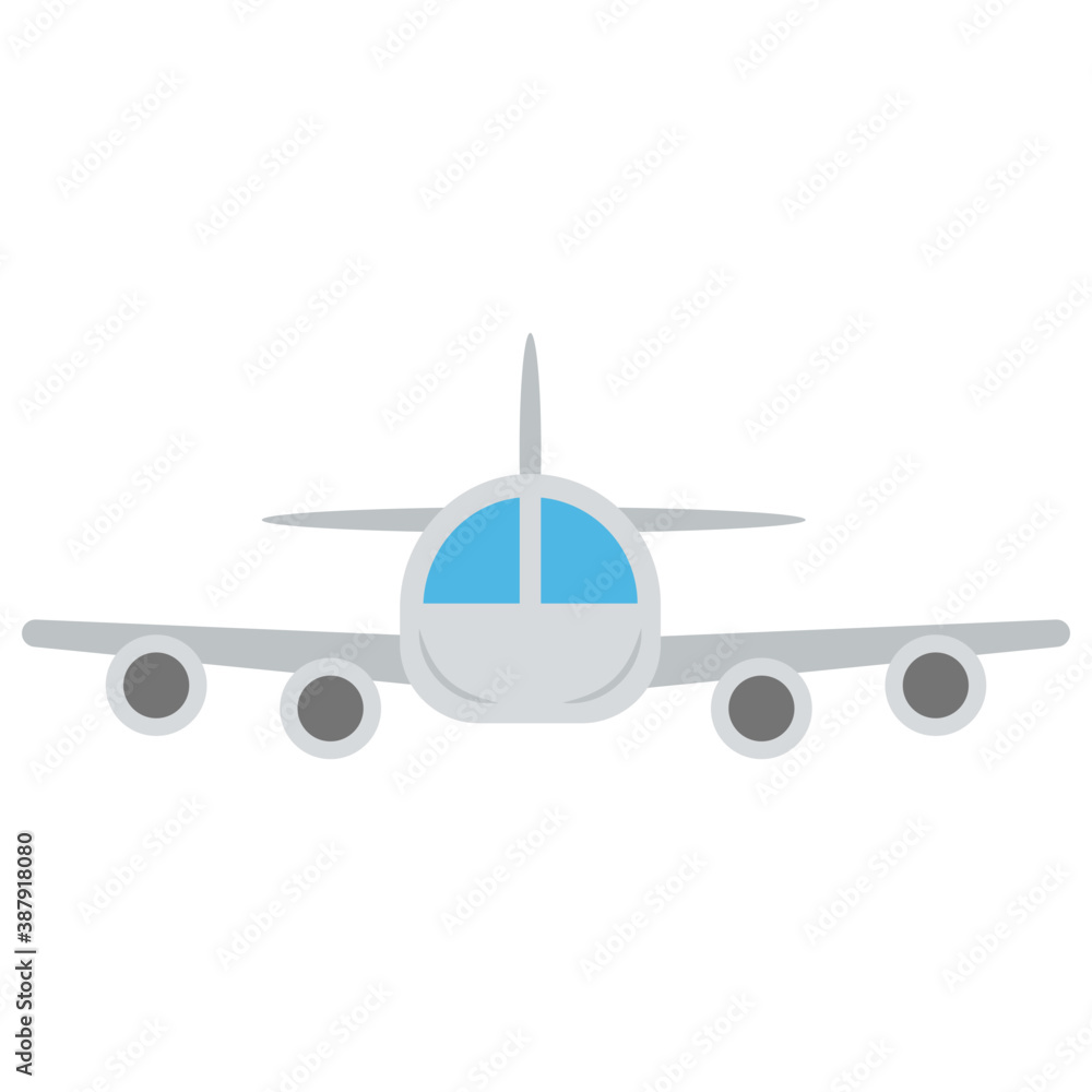 
Fast aircraft icon ready  to depart representing air jet
