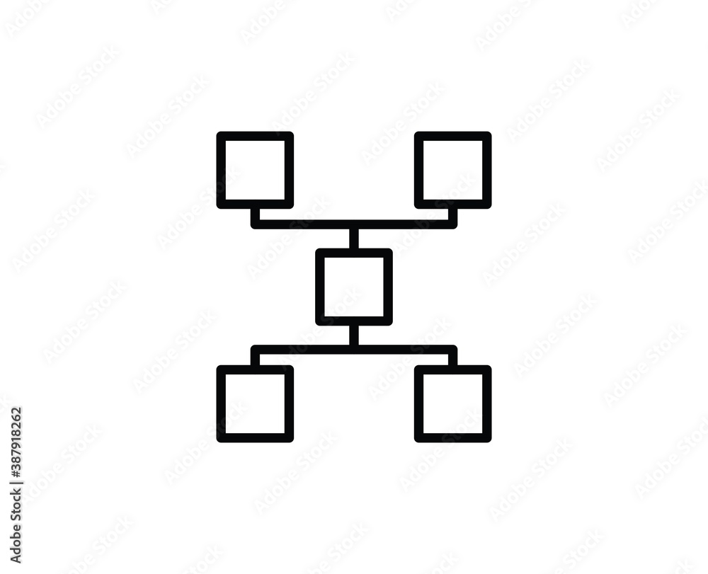 Hierarchy line icon Hierarchy line icon