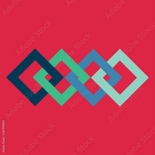 An abstract overlapping block shape pattern background image.