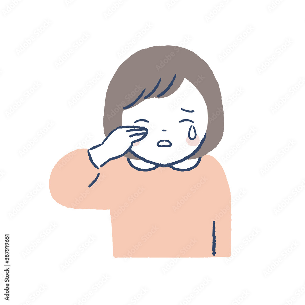 泣いている女の子