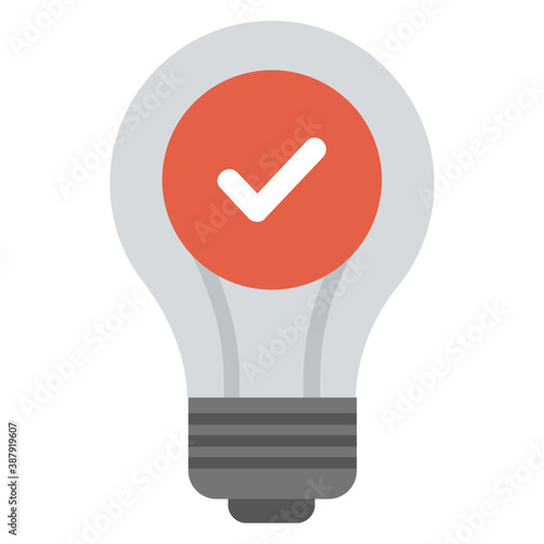 
Flat icon design of a creative idea 
