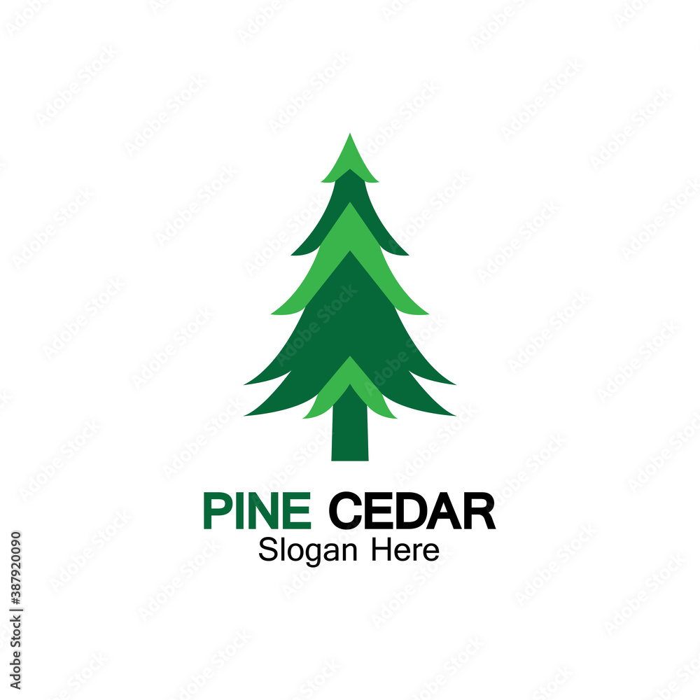 Cedar tree logo template vector icon design Cedar tree logo template vector icon design