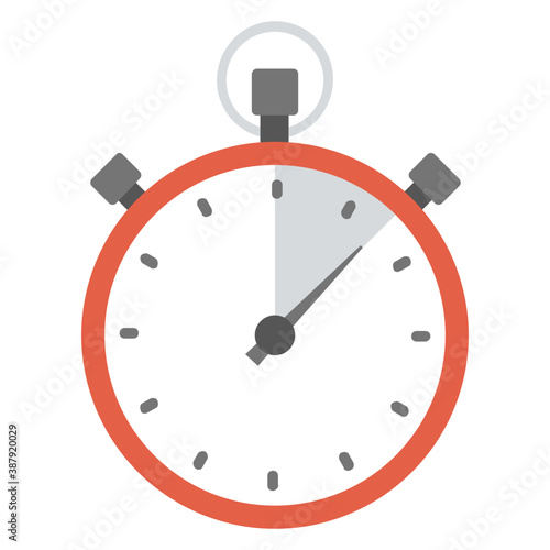 
Countdown with this stopwatch flat icon design
