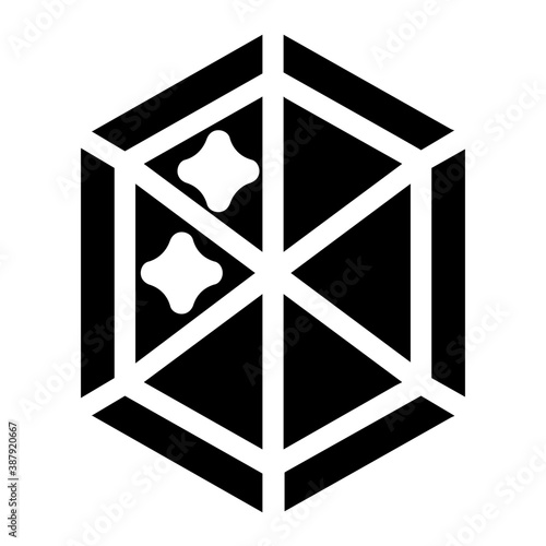
Flat design of a diamond, symbolising premium quality 
