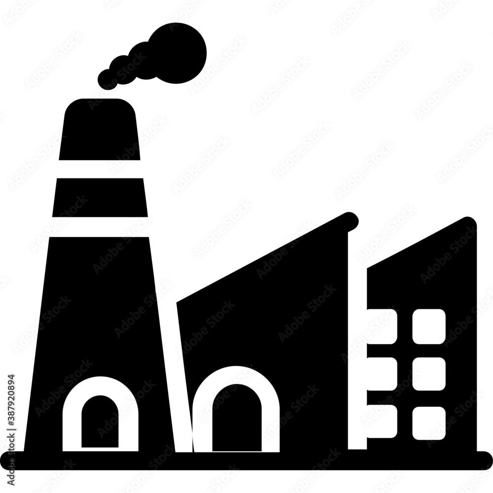 Building with chimney, an industrial site or factory
Building with chimney, an industrial site or factory