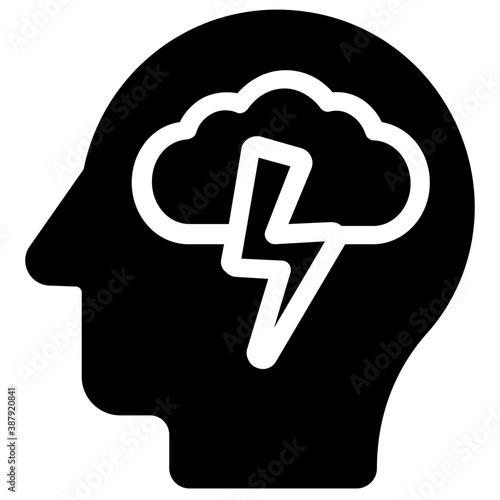 
Flat icon designed to present brainstorming
