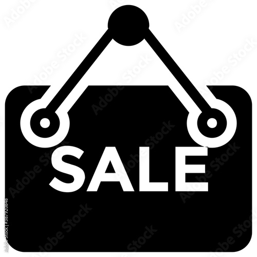 
A hanging swing real estate for sale sign 
