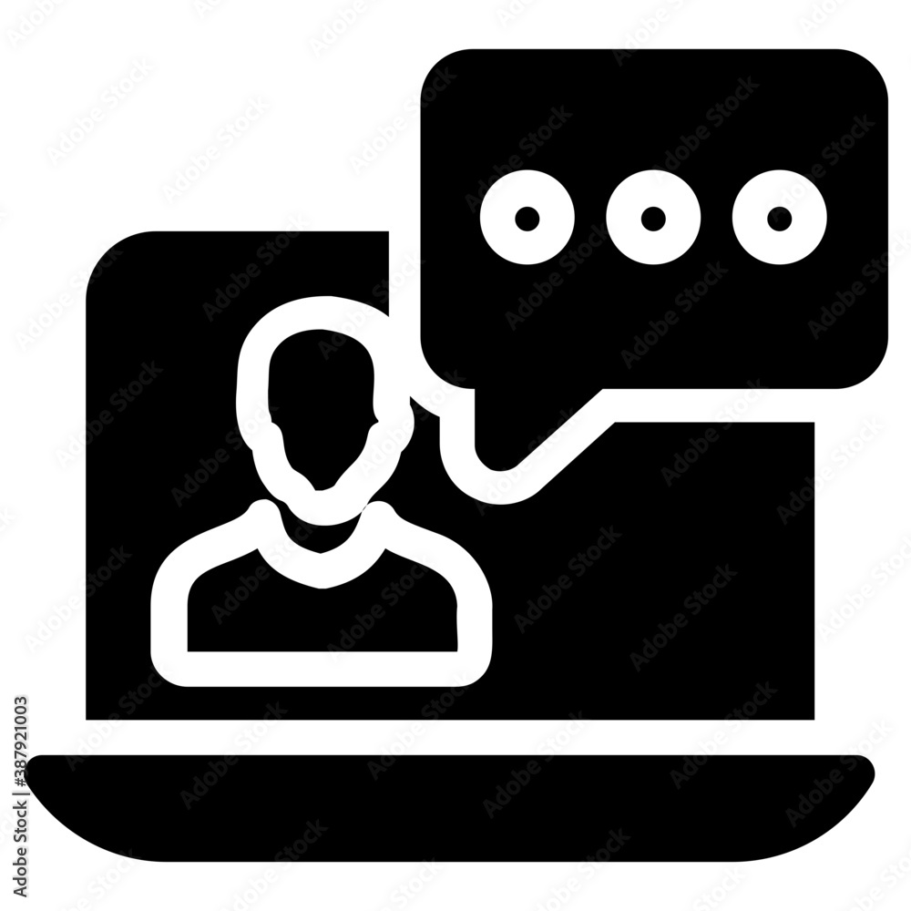A person with a speech sign indication spokesman, flat icon design
A person with a speech sign indication spokesman, flat icon design