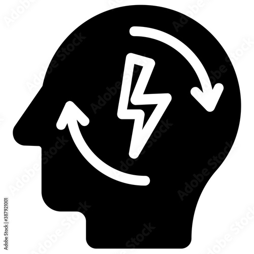 
Flat icon designed to present brainstorming
