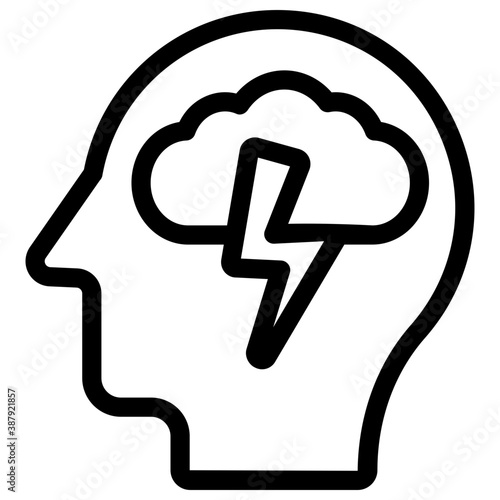 
Flat icon designed to present brainstorming

