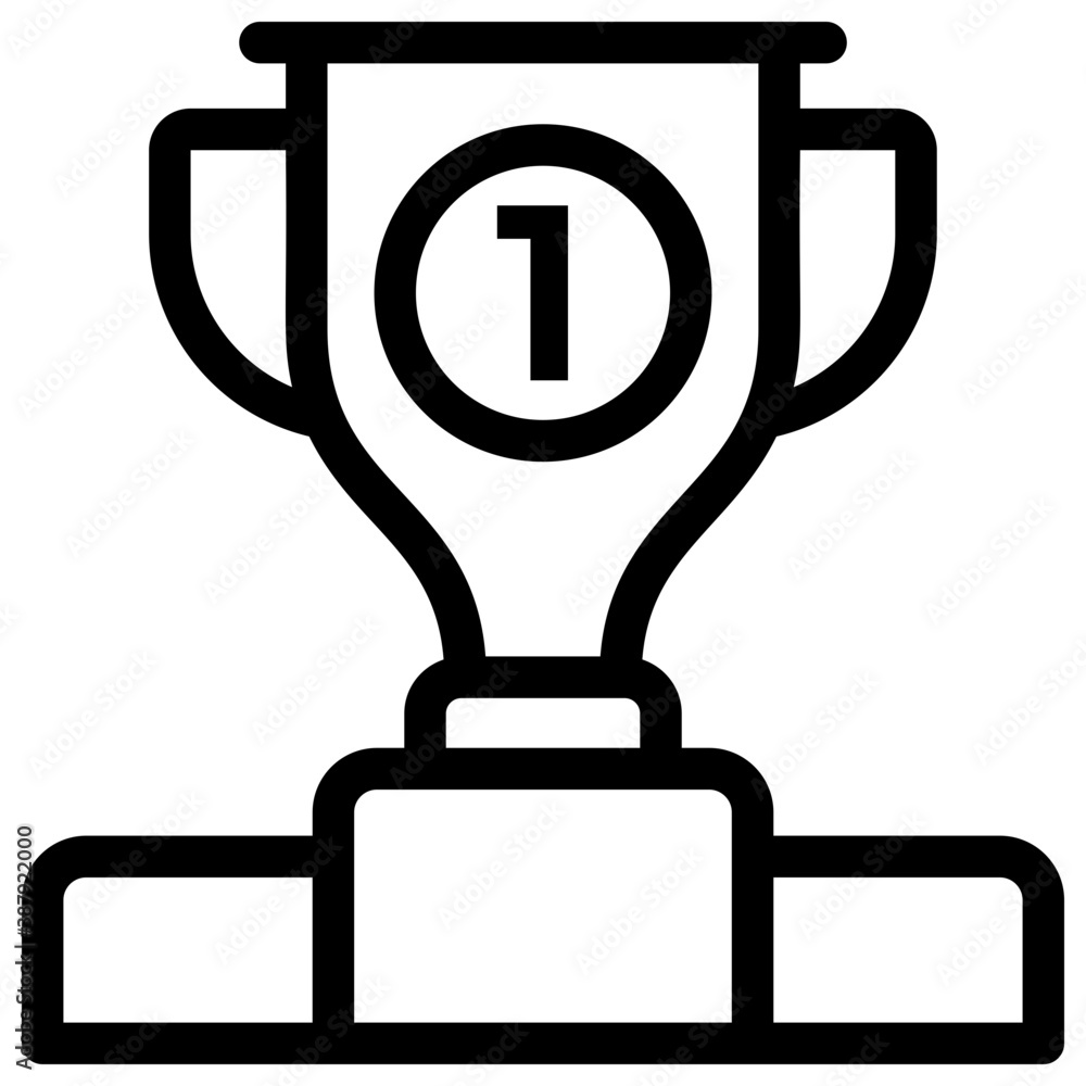 A golden trophy over winners pedestal for first runner up
A golden trophy over winners pedestal for first runner up