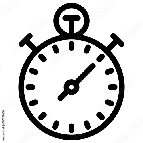 
Countdown with this stopwatch flat icon design
