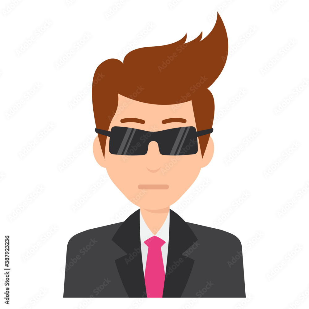 
Confident businessman in sunglasses standing, be like a boss
