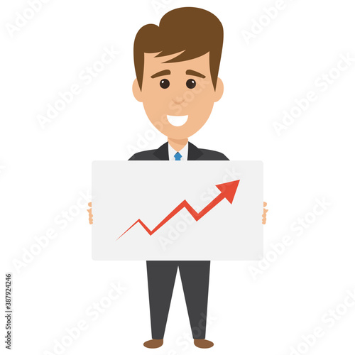 
A business analyst with presentation
