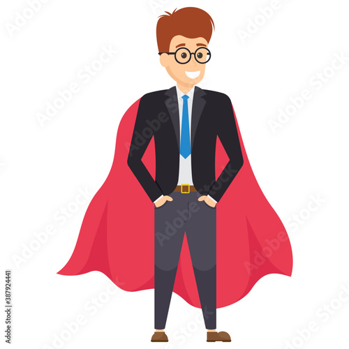 
A well suited manager in super cloak showing exceptional managerial propensity
