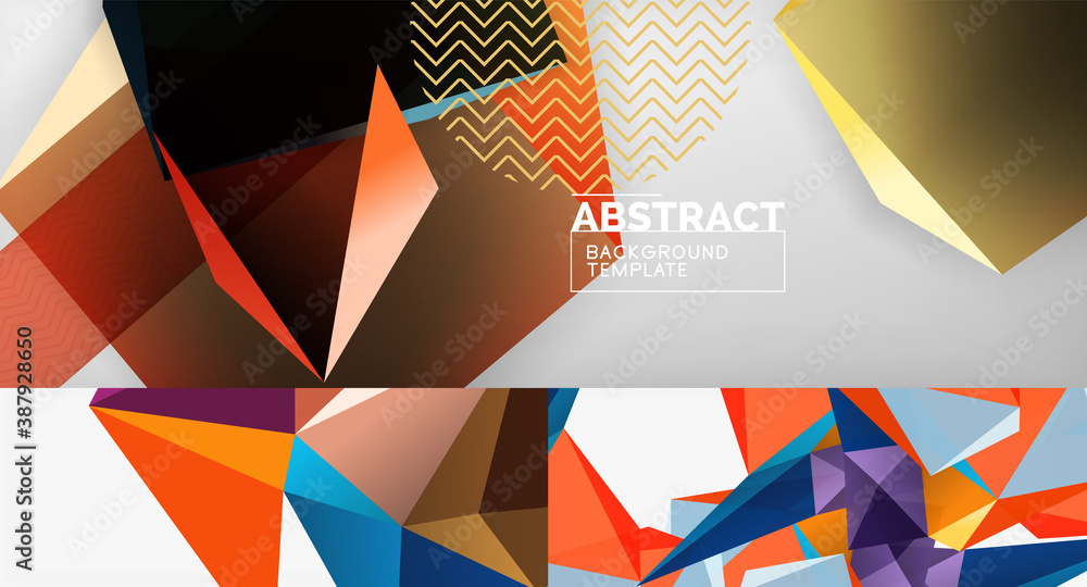 Set of minimal geometric abstract backgrounds. Vector illustrations for covers, banners, flyers and posters and other Set of minimal geometric abstract backgrounds. Vector illustrations for covers, banners, flyers and posters and other