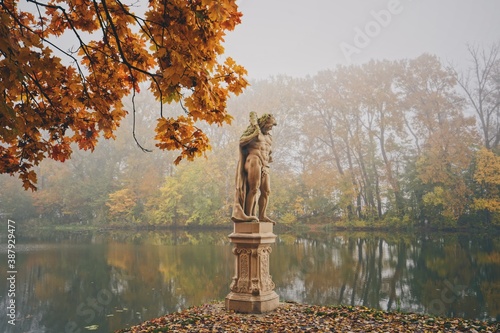 Foggy Autumn Morning at Wilanów Palace photo