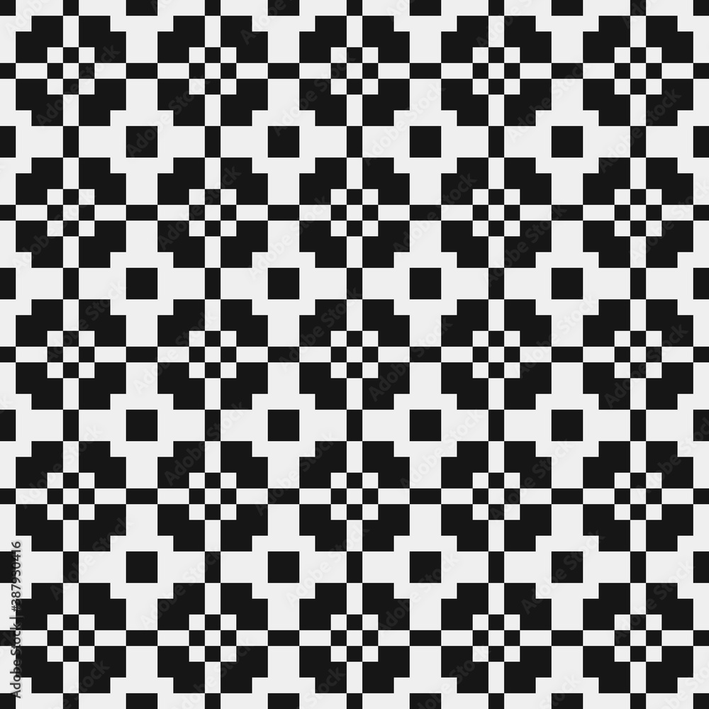 Fototapeta premium Abstract Cross Pattern Dots Logo generative computational art illustration