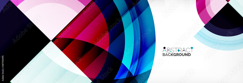 Round shapes, triangles and circles. Modern abstract background Round shapes, triangles and circles. Modern abstract background