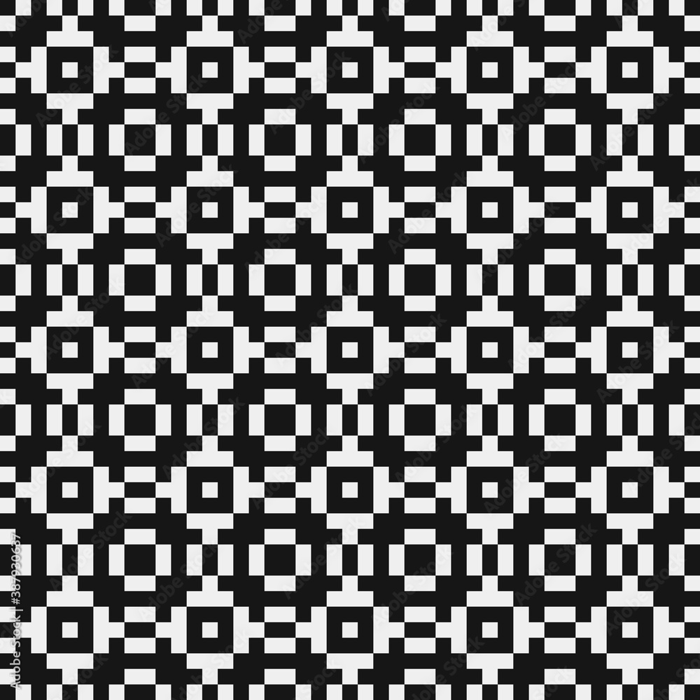 Fototapeta premium Abstract Cross Pattern Dots Logo generative computational art illustration