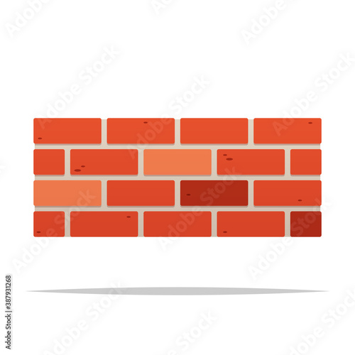 Brick wall icon vector isolated illustration