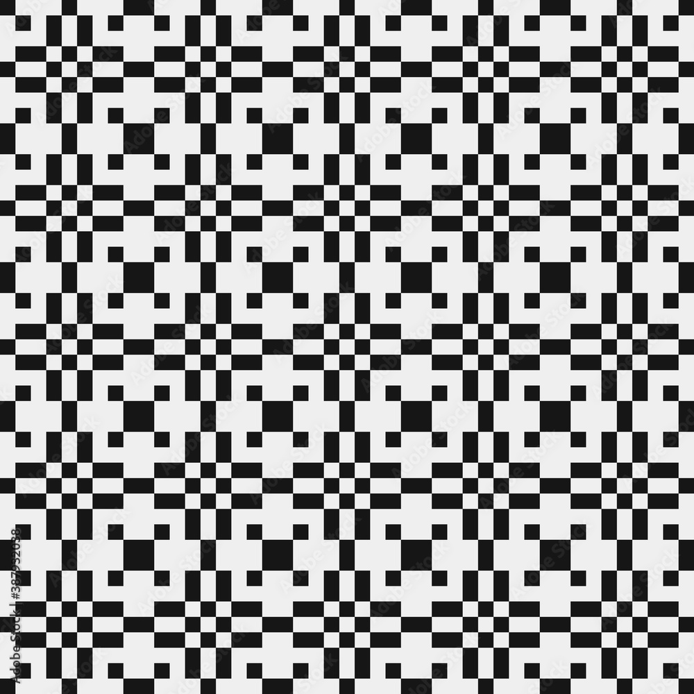 Fototapeta premium Abstract Cross Pattern Dots Logo generative computational art illustration