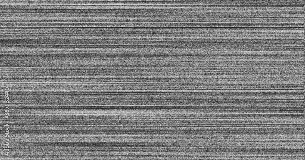 4k animation of television turn on and off with static tv noise effect. Switch on, turn off