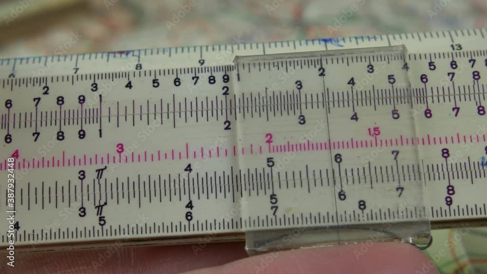 Retro Slide Rule Slipstick Used for Mathematical Calculations Retro Slide Rule Slipstick Used for Mathematical Calculations