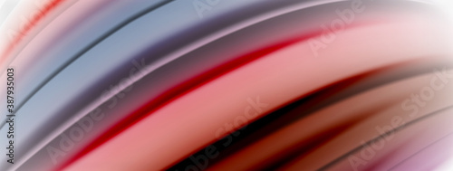 Abstract Background. Smooth flowing lines, blurred waves, rainbow color style stripes. Vector illustrations for covers, banners, flyers and posters and other