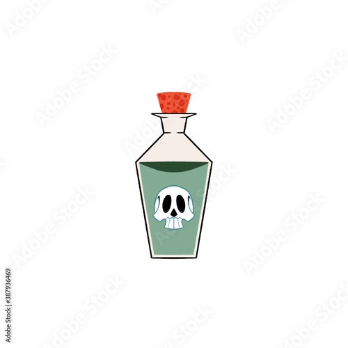 Poison Bottle Illustration - Haloween Set