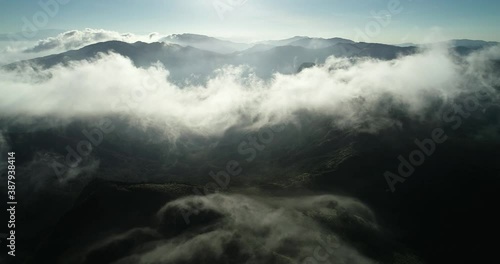 December 3, 2018, Aerial view of Taoyuan Valley in the clouds, Gongliao District., New Taipei City, Taiwan.
