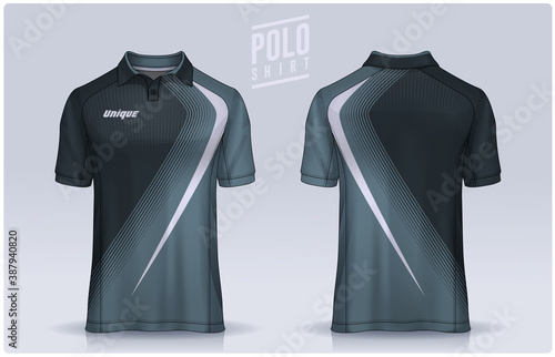 t-shirt polo templates design. uniform front and back view.